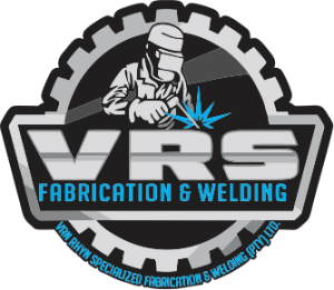 VRSF company logo, showing a gear, a welder and the full name of Van Rhyn Specialized Fabrication & Welding
